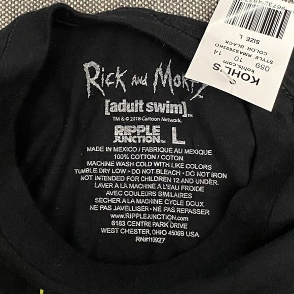 RICK AND MORTY T-Shirt Men's Large SPACE SHIP Tee Adult Swim Ripple Junction - Picture 5 of 7